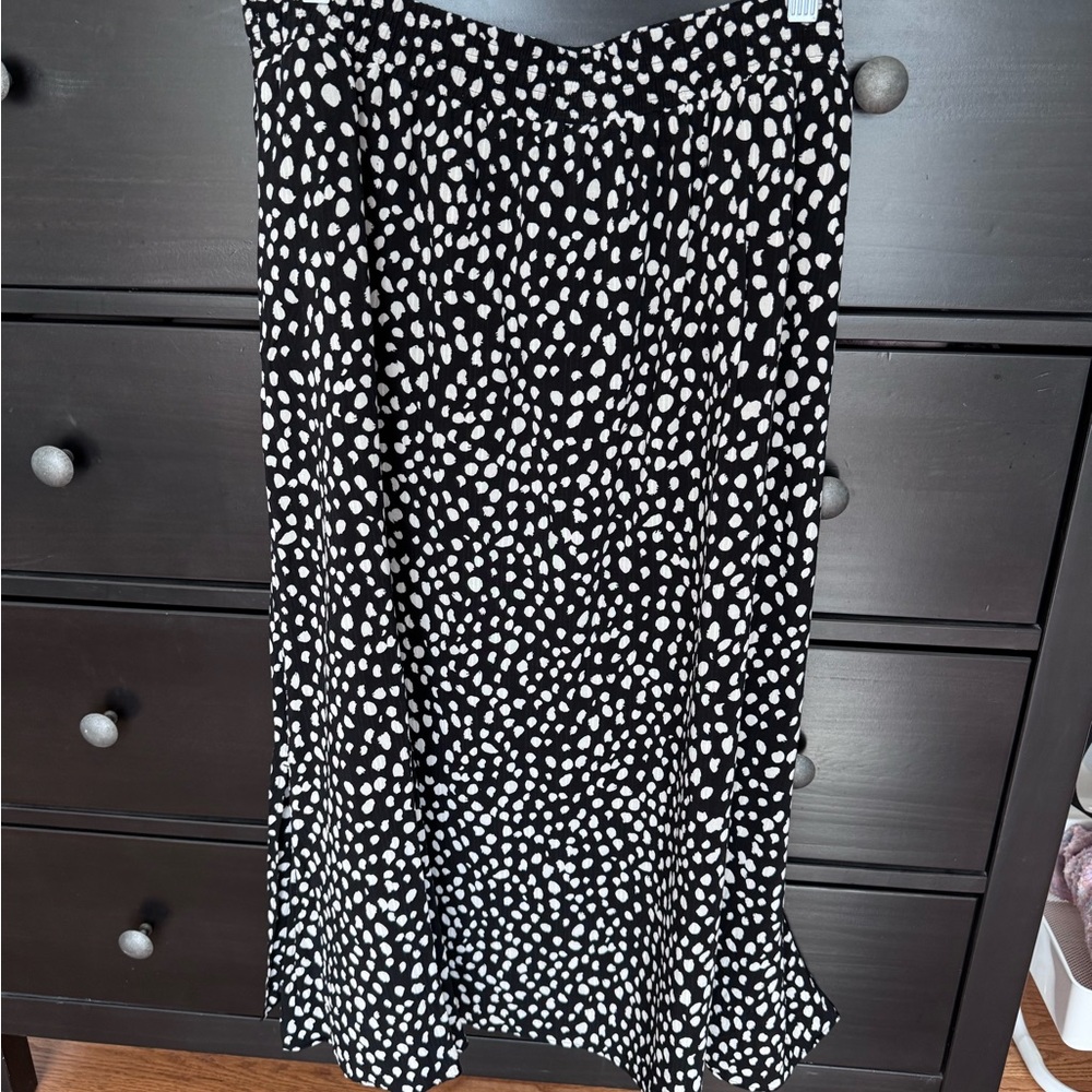 Black and White Polka Dot Skirt
